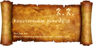 Kesztenbaum Konrád névjegykártya